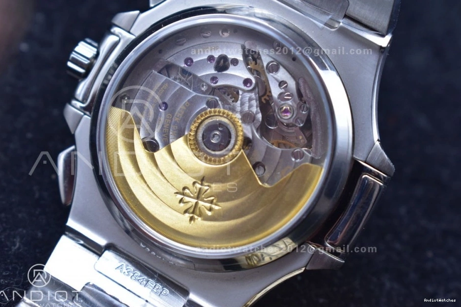 Mod Stk PPF Date Nautilus SS SS A7750 435 Wht Chrono 5980 Cozy 0325